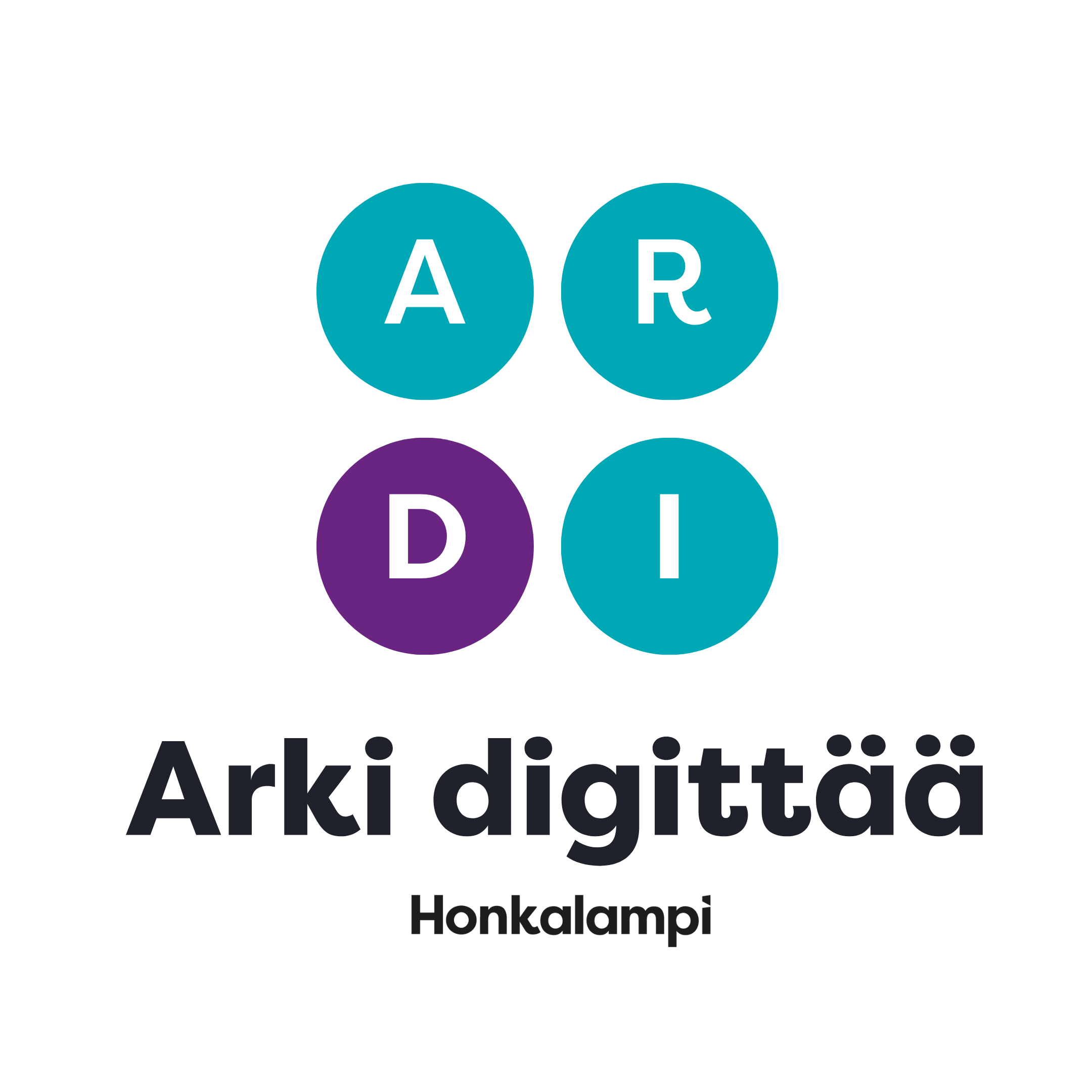 Arki digittää -hankkeen logo