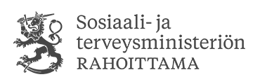 Sosiaali- ja terveysministeriön rahoittama -logo.