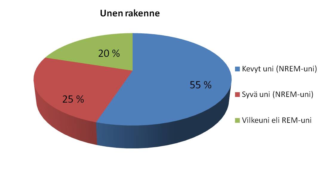 Unen eri vaiheet